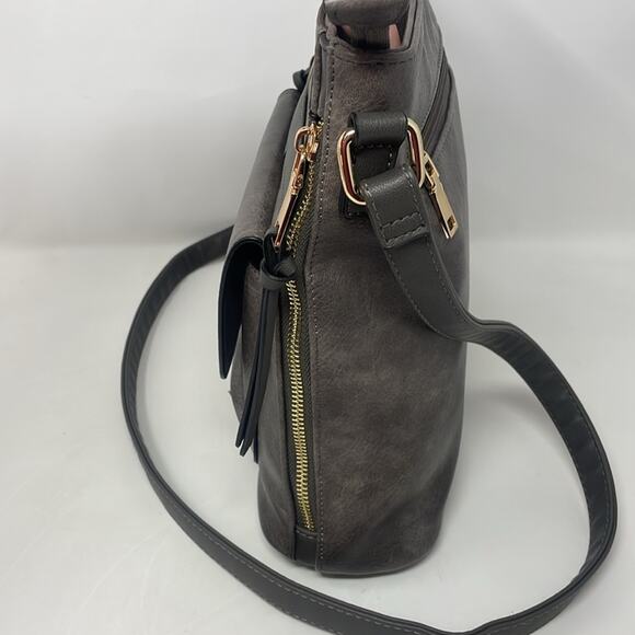 Oukupa gray adjustable strap shoulder/crossbody handbag - Picture 6 of 14